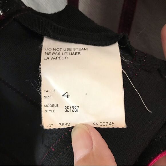 JS Collections retro 60’s look sheer mesh color block sleeveless blouse 4 - Picture 8 of 9